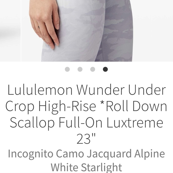 Lululemon Light Gray Wunder Under Cropped High-Rise Leggings W/ Ankle Detail - Picture 12 of 12